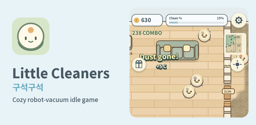 Little Cleaners — a cozy robot-vacuum idle game